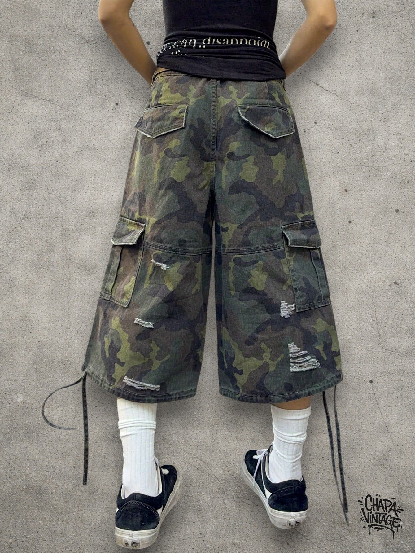 Japanese Brand Cargo camo loose shorts Size US 32 / EU 48 - 3 Thumbnail