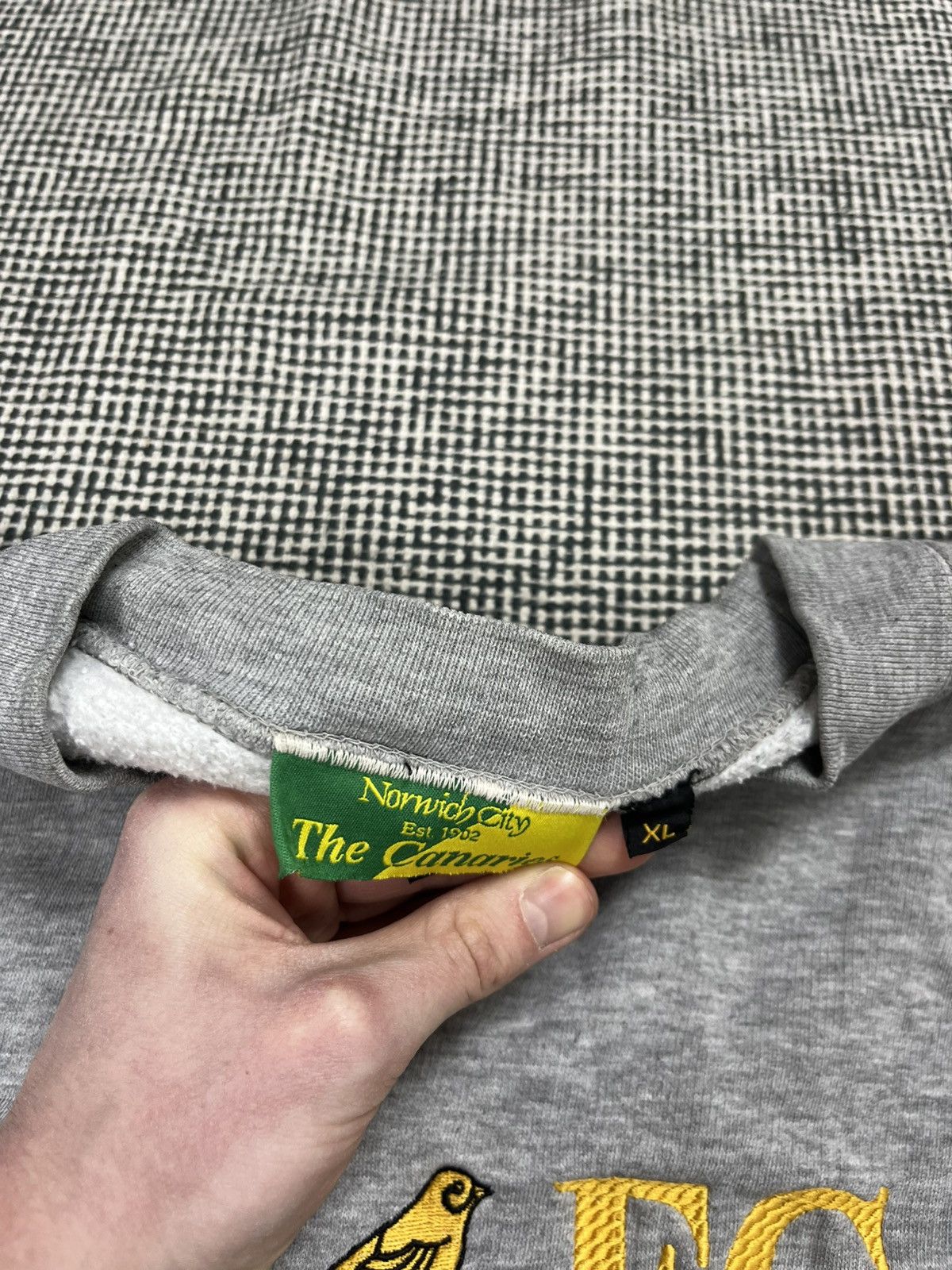 Vintage rare 90s Norwich City The Canaries FC soccer sweatshirt Size US XL / EU 56 / 4 - 6 Thumbnail