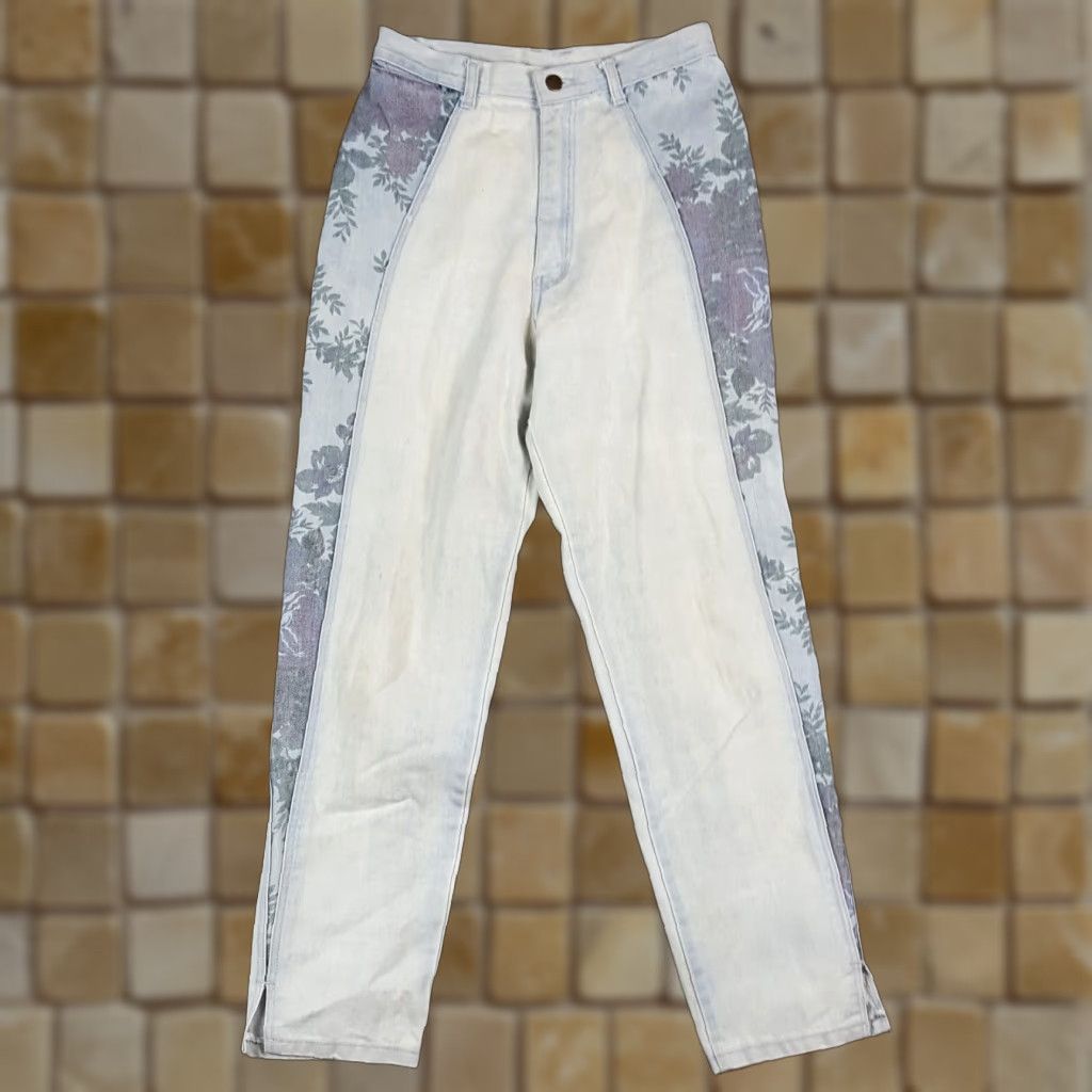 Vintage VINTAGE Mass Confusion Womens Jeans Size 9 High Waist Denim Floral 90s Retro Y2K Casual Blue Size 30" / US 8 / IT 44 - 1 Thumbnail