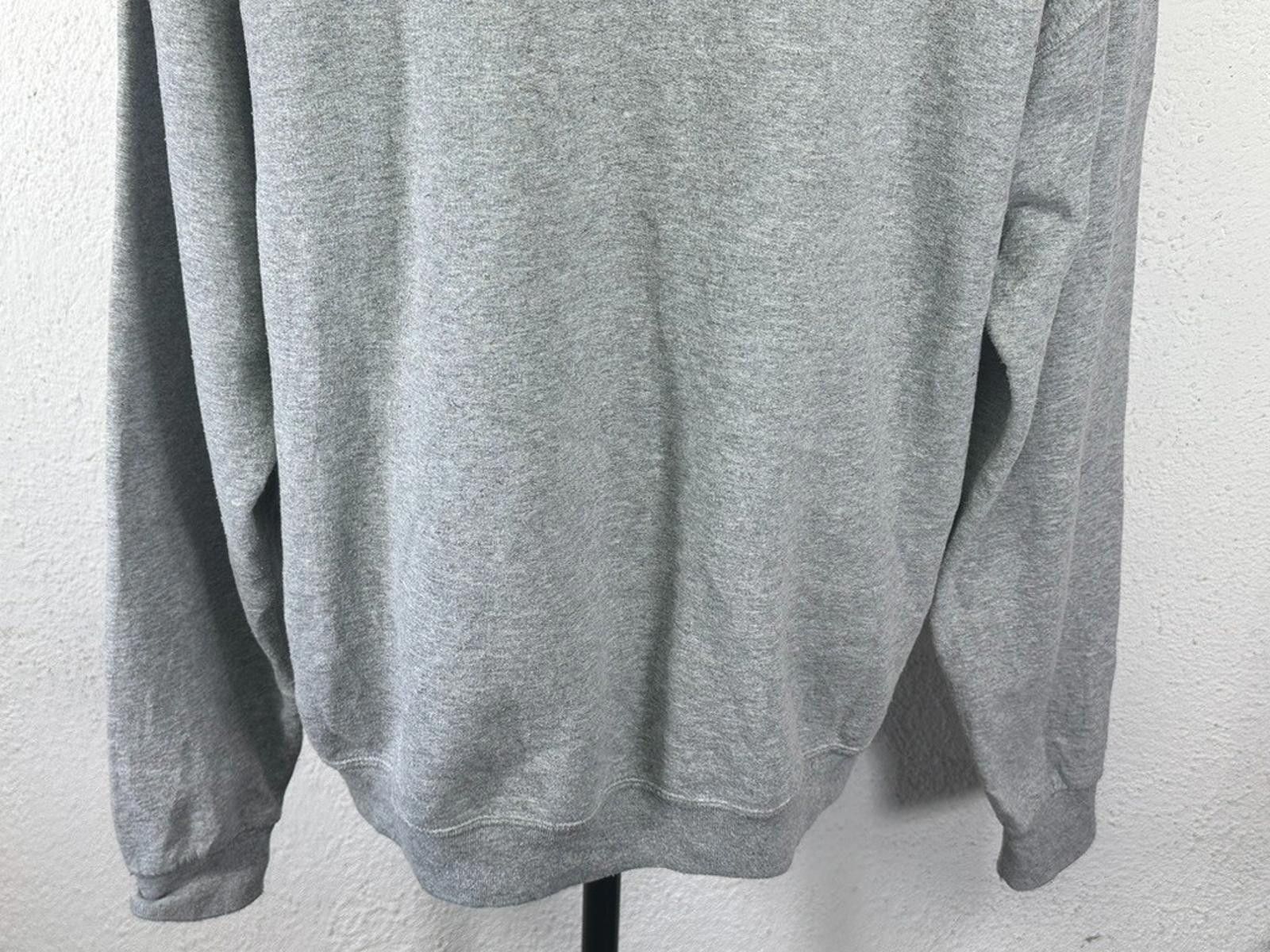 Jerzees NYC Unisex XL Gray Long Sleeve Jerzees Sweatshirt Size US XL / EU 56 / 4 - 7 Thumbnail
