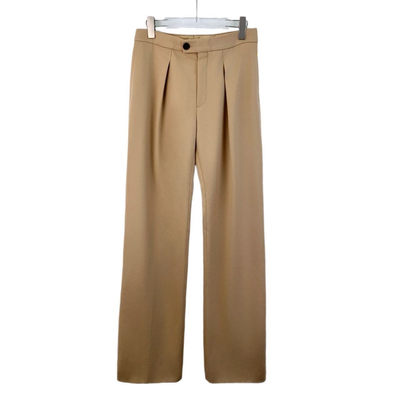Chloe Chloé Khaki Wool High-Waisted Wide-Leg Trousers (Size S) Size 38" / US 16 / IT 52 - 1 Thumbnail