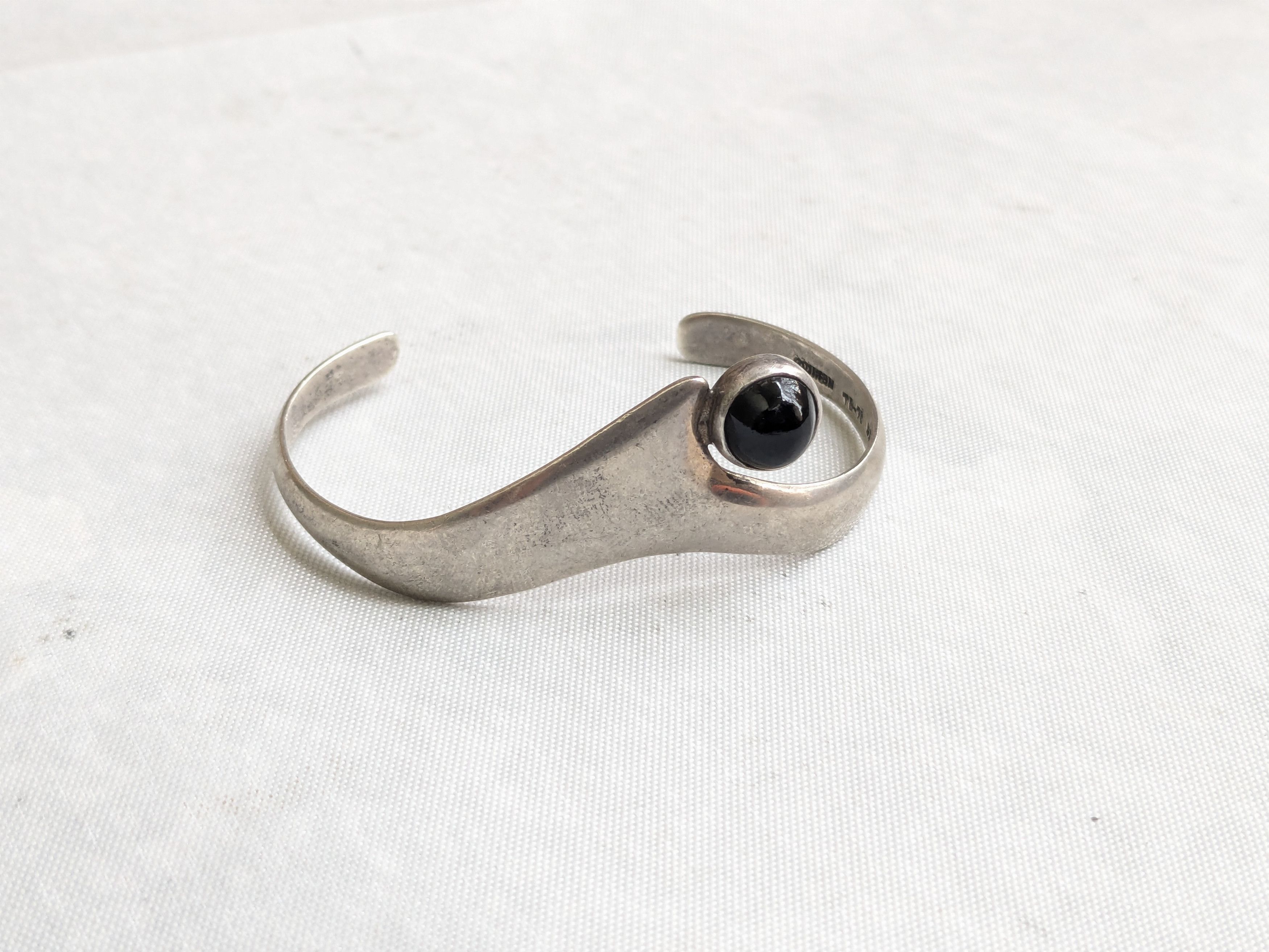 Jewelry Vintage Sterling Silver Cuff Bracelet Taxco Mexico 6.5" Size ONE SIZE - 2 Thumbnail