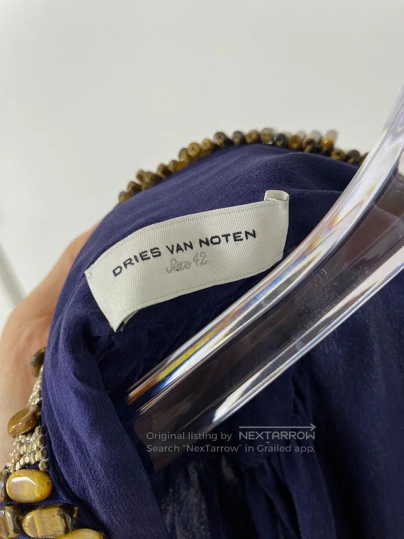Dries Van Noten Dries Van Noten Heavy Industry Nail Art Beaded Silk Dress Size S / US 4 / IT 40 - 7 Thumbnail