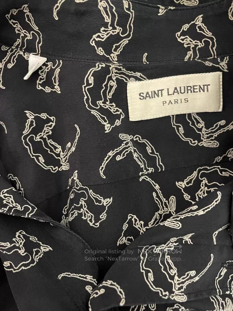 Saint Laurent Paris Saint Laurent Paris Size 39 All-Over Printed Silk Shirt i Size US S / EU 44-46 / 1 - 5 Thumbnail