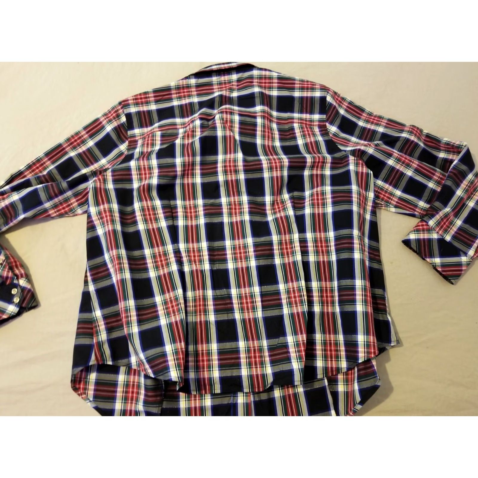 Talbots Womens Talbots Red Cotton Blouse Plaid Button Dress Shirt 20wp Petite Size 3XL / US 20-22 - 6 Thumbnail