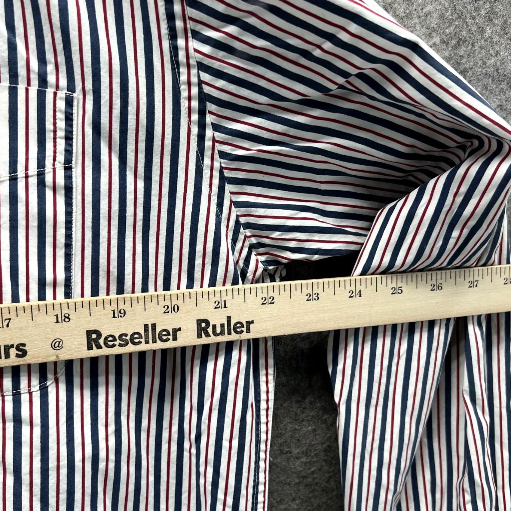 Tommy Hilfiger VINTAGE Tommy Hilfiger Shirt Men Large White Red Blue Striped Casual Button Down 90s Mens Size US L / EU 52-54 / 3 - 5 Thumbnail