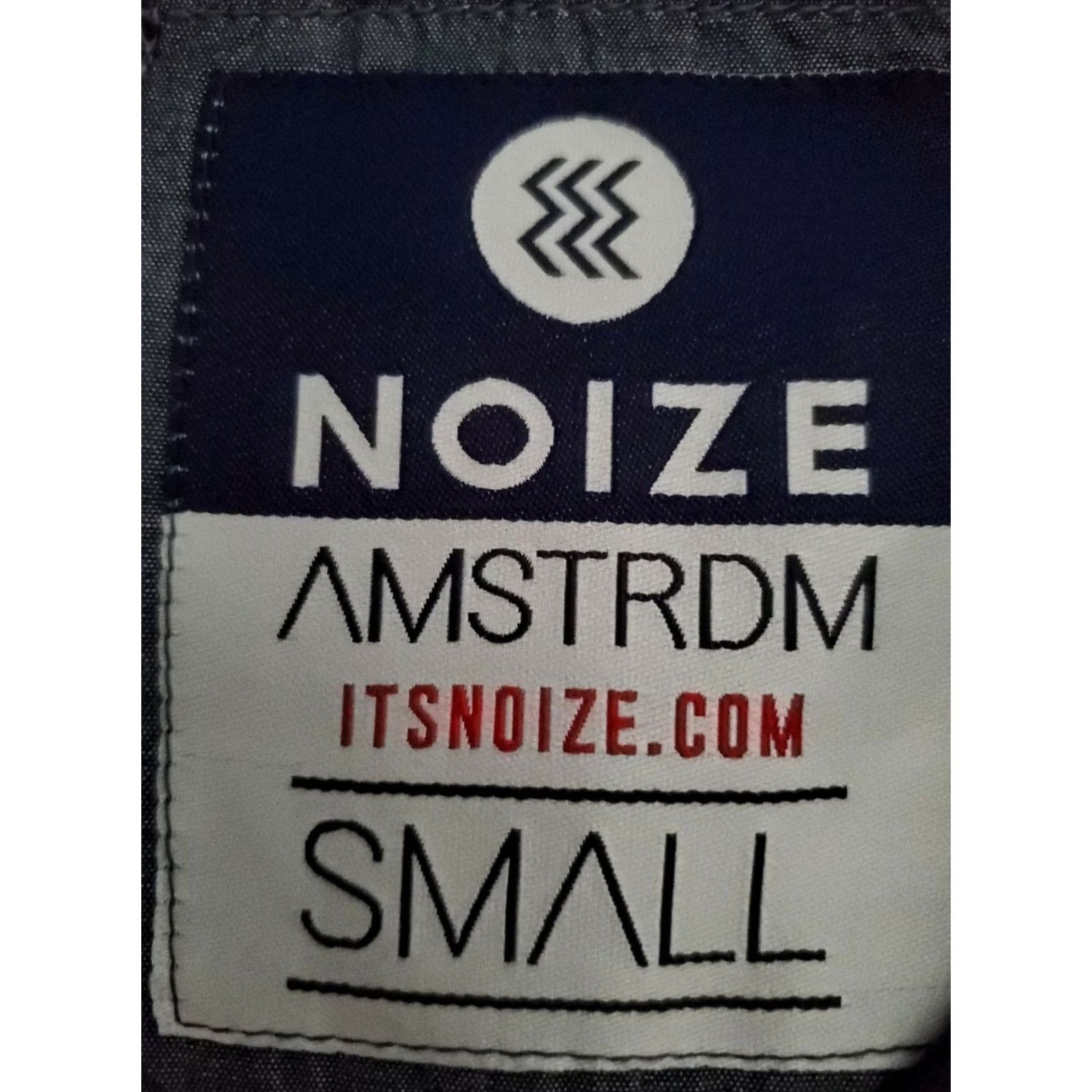 Vintage Noize AMSTRDM Button-Up Shirt Blue Geometric Short Sleeve Men's S Regular Cotton Size US S / EU 44-46 / 1 - 4 Thumbnail