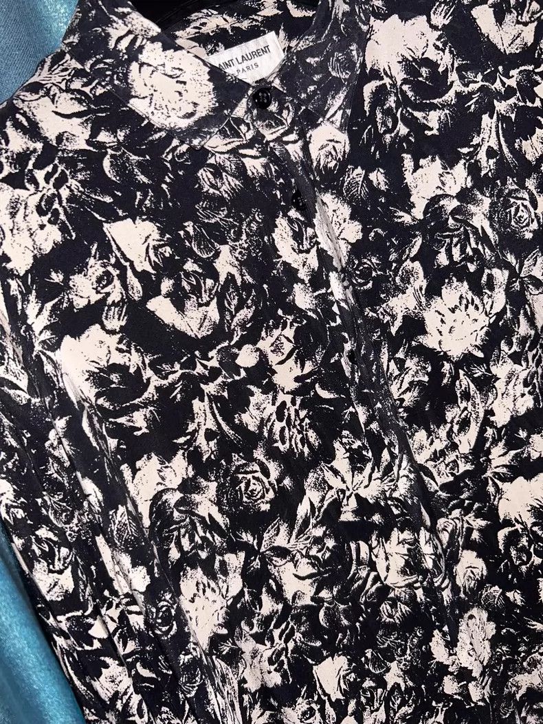 Saint Laurent Paris Saint Laurent Paris 2022SS French Rose Shirt Nextarrow-2505 Size US XXS / EU 40 - 3 Thumbnail
