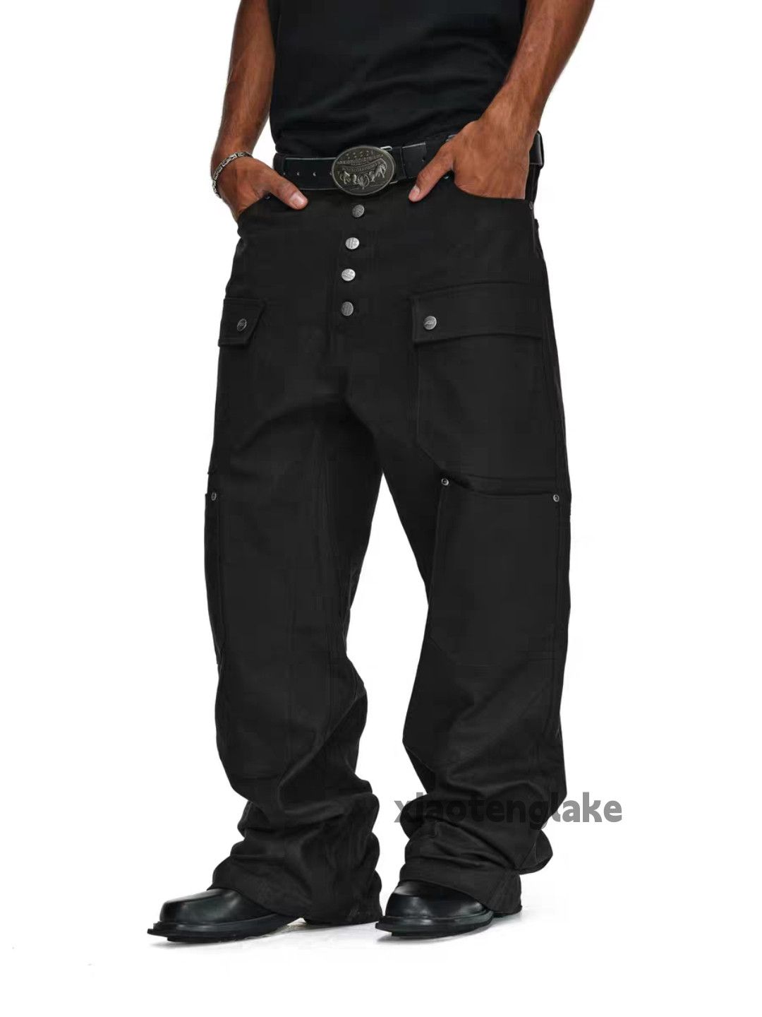 Designer Unisex outdoor utility loose baggy skate hiphop pants Size US 32 / EU 48 - 5 Thumbnail
