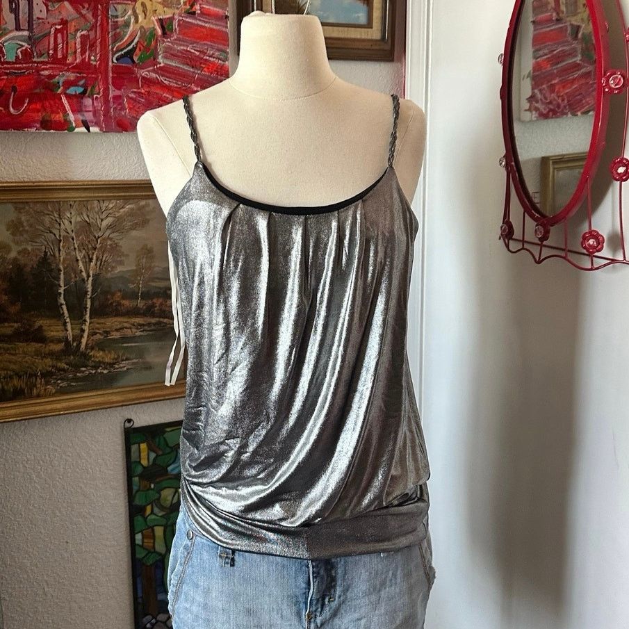 Other inc international concepts wet look gray tank top Size M / US 6-8 / IT 42-44 - 2 Thumbnail