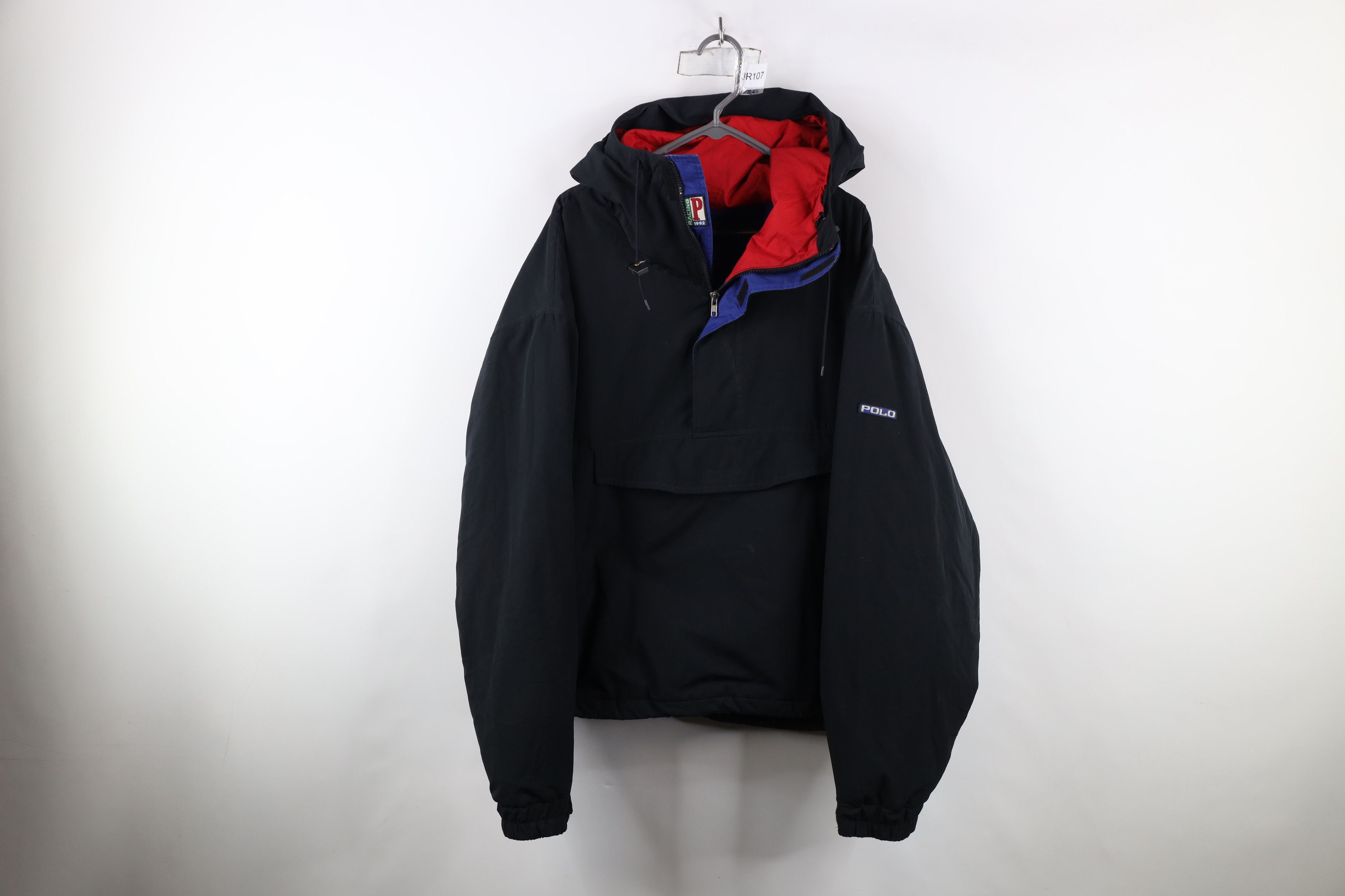 Polo Ralph Lauren Vintage 90s 1992 Ralph Lauren P Racing Hooded Anorak Jacket Size US XL / EU 56 / 4 - 1 Thumbnail