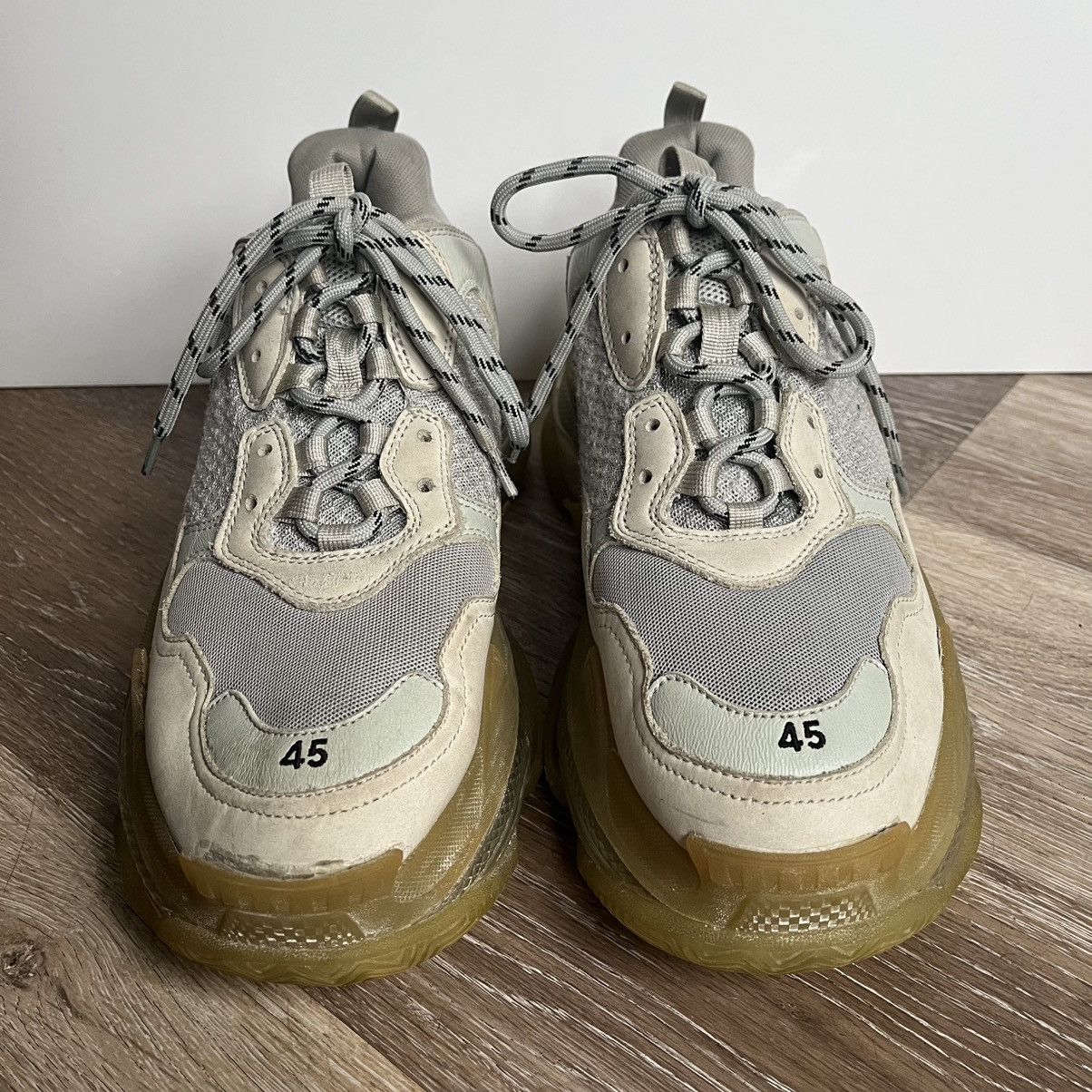 Balenciaga grey balenciaga triple S Size US 12 / EU 45 - 4 Thumbnail
