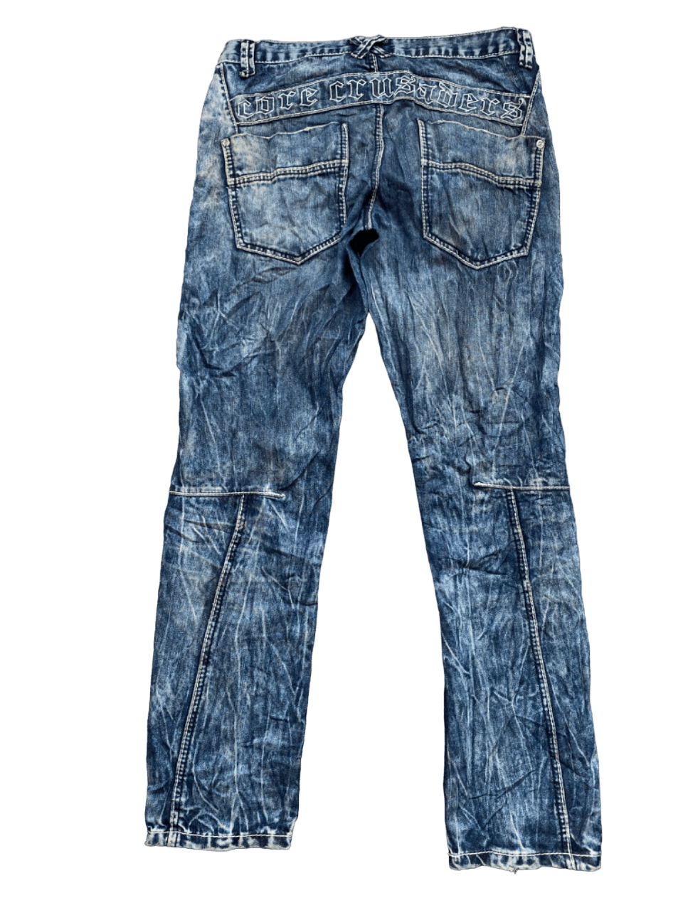 If Six Was Nine × Le Grande Bleu (L.G.B.) Distressed Rainbow Bush Pants Jeans Size US 32 / EU 48 - 2 Thumbnail