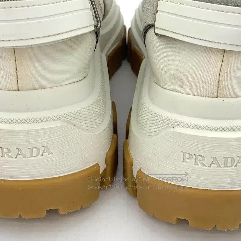 Prada Prada Colour-matched logo thick-soled lace-up casual shoes Size US 7 / IT 37 - 8 Thumbnail