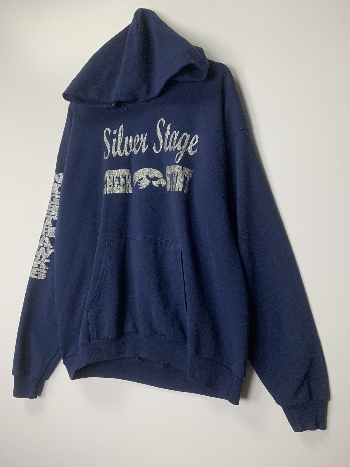Hanes × Vintage Vintage Silver Stage Hoodies Size US XL / EU 56 / 4 - 4 Thumbnail