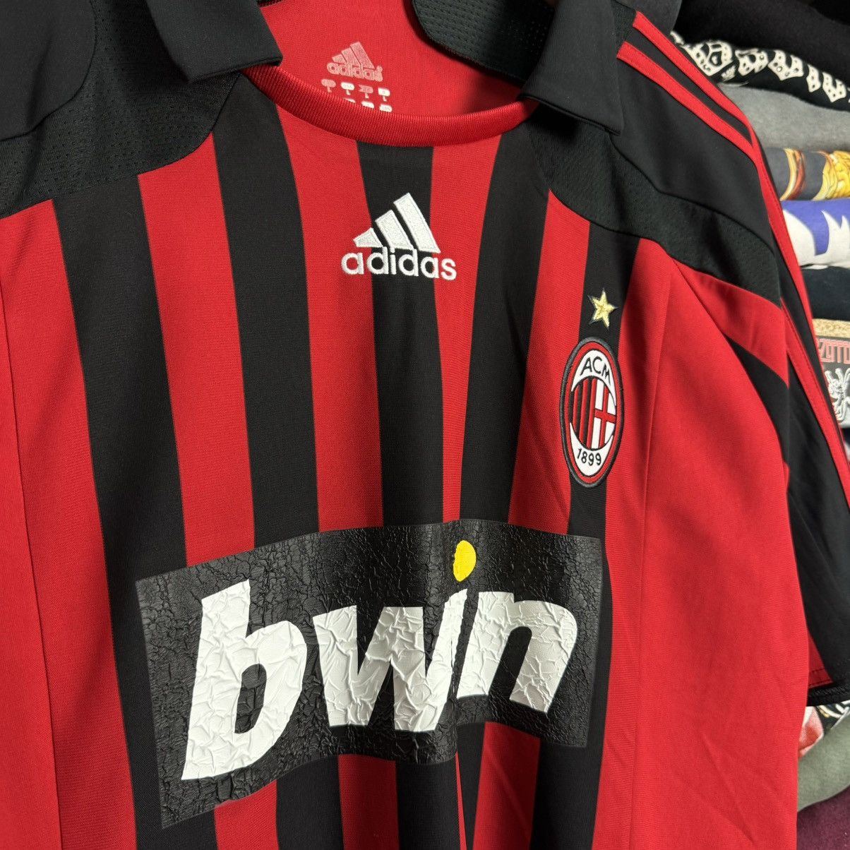Adidas 2007/08 ADIDAS AC MILAN HOME SOCCER FOOTBALL JERSEY SHIRT L Size US L / EU 52-54 / 3 - 2 Thumbnail