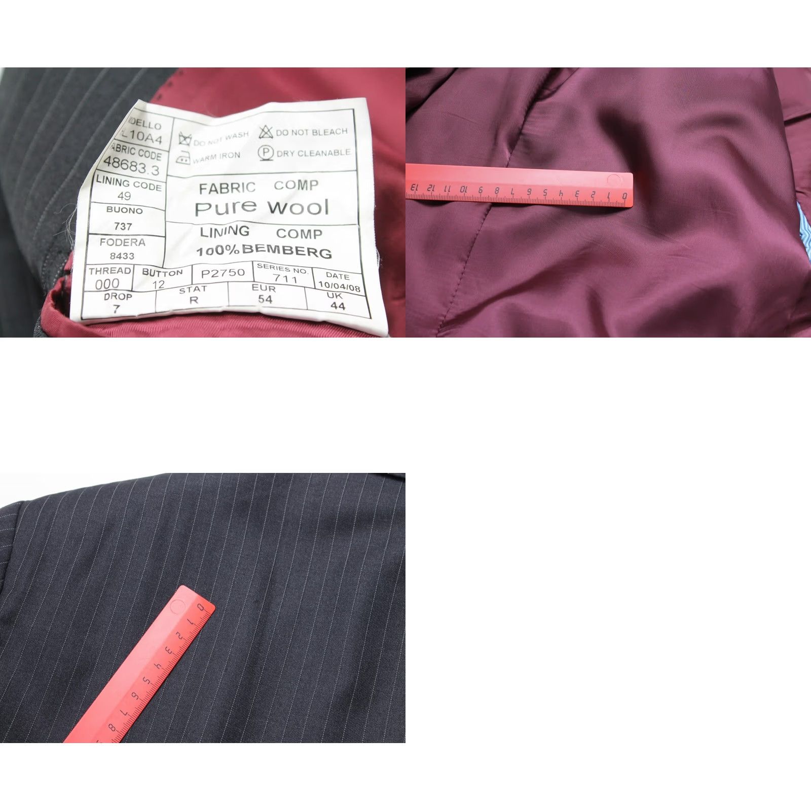 Suitsupply SUITSUPPLY Blazer Jacket Men's UK 44 Pure Wool Super 120's Single Breasted Size 44R - 8 Thumbnail