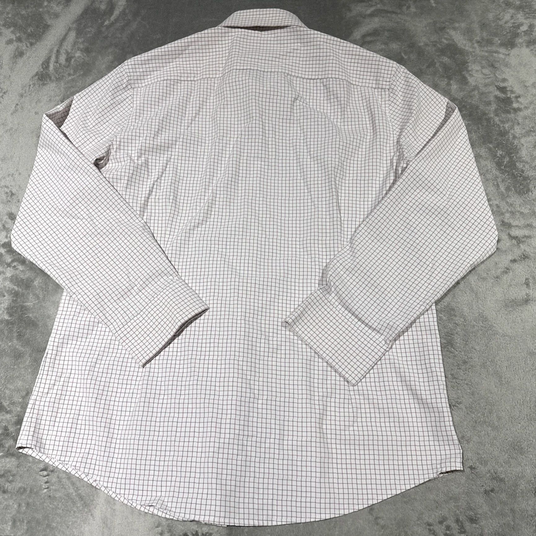 Mizzen+Main Mizzen+Main Shirt Mens XL White Grid Check Leeward Performance Athletic Trim Fit Button-Up Long Sleeve Collared Size US XL / EU 56 / 4 - 6 Thumbnail