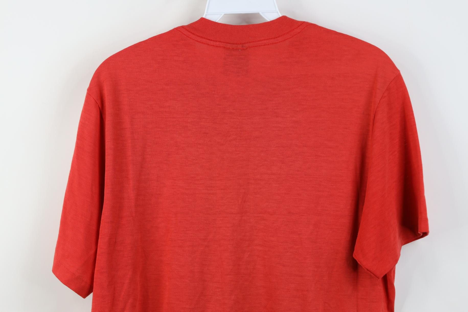 Nike Vintage 70s 80s Nike Thin Spell Out Swoosh T-Shirt Red USA Size US M / EU 48-50 / 2 - 15 Thumbnail
