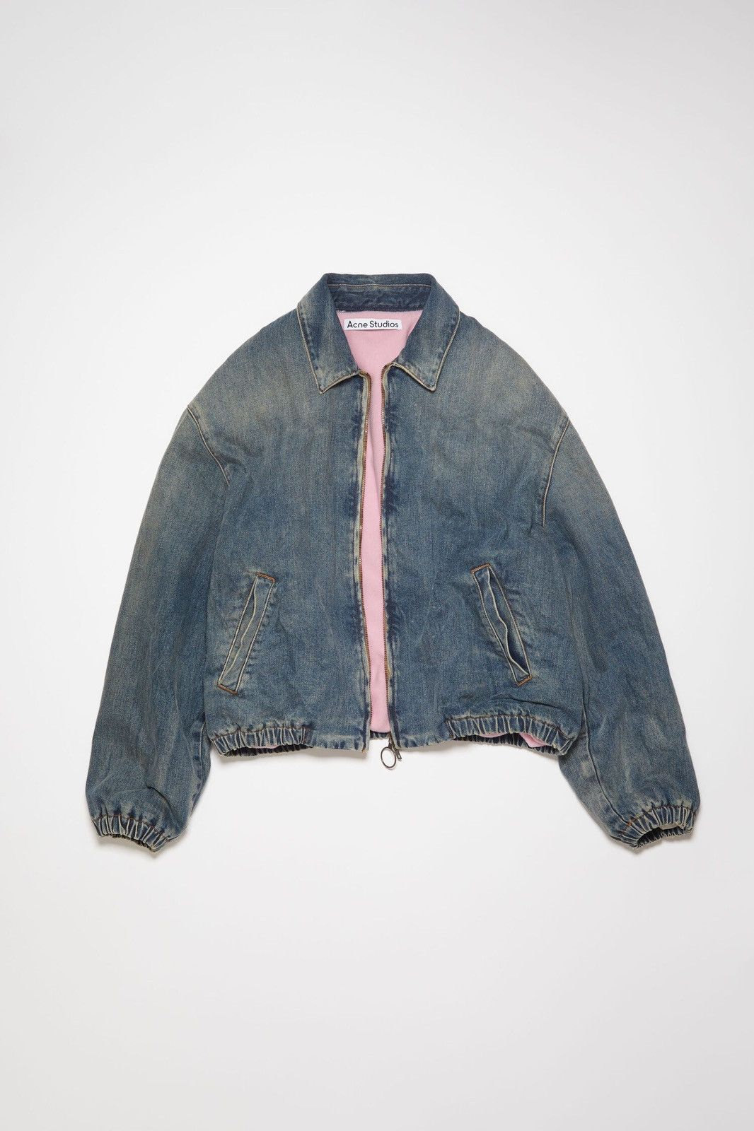 image of Acne Studios Padded Denim Jacket in Blue Denim, Men's (Size Medium)