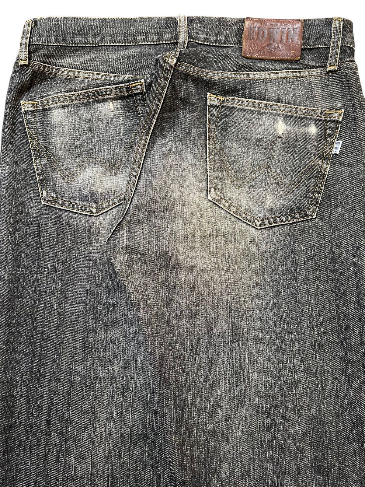 Edwin Vintage Edwin Faded Stone Wash Distress Style Loose Jeans Size US 32 / EU 48 - 6 Thumbnail