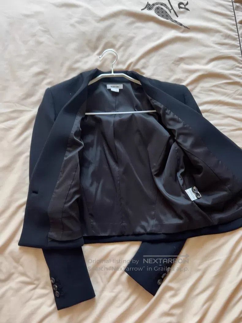 Helmut Lang Helmut Lang size 0 Black wool design small swallowtail blaz Size XS / US 0-2 / IT 36-38 - 6 Thumbnail