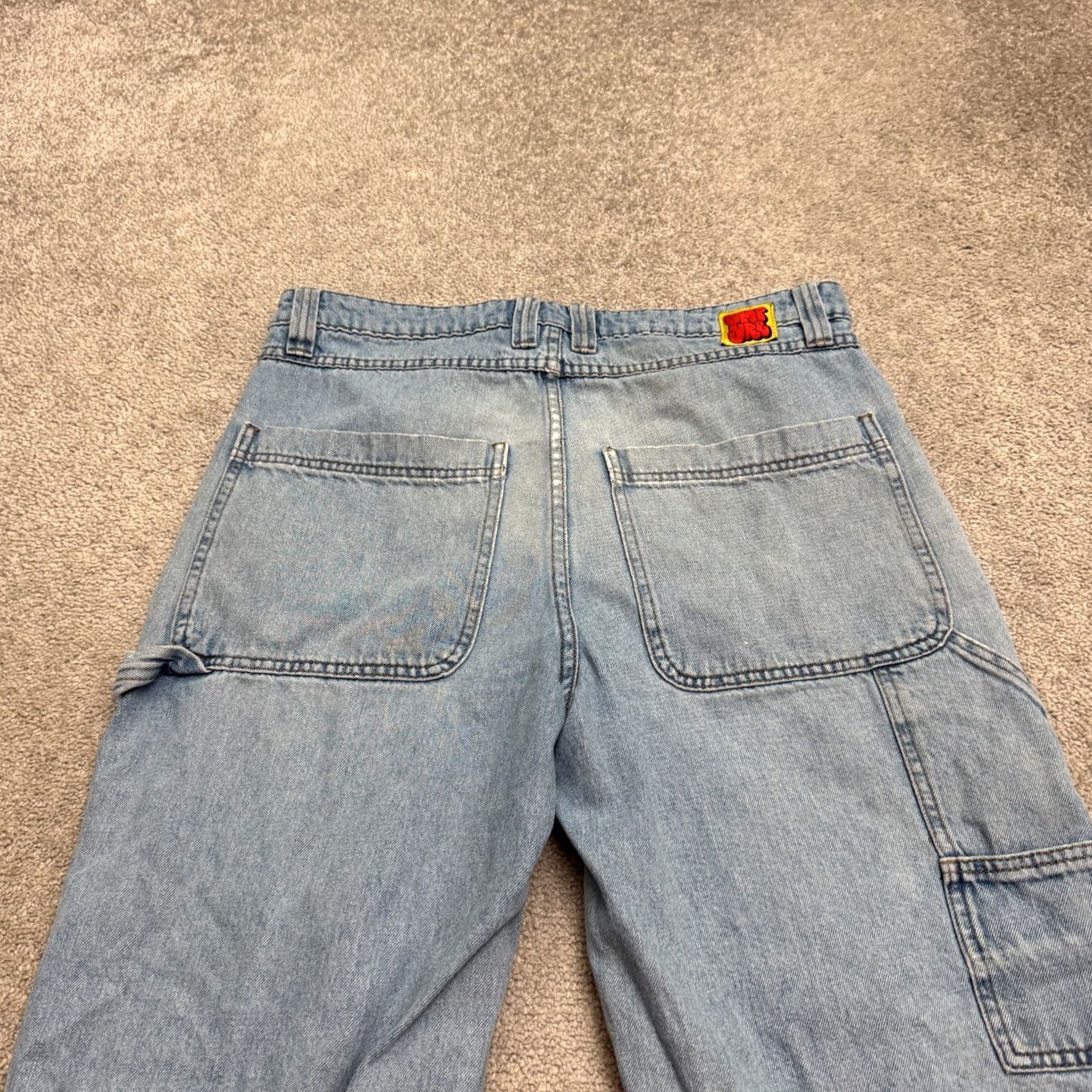 Empyre VINTAGE Empyre Y2K Relaxed Fit Carpenter Denim Jeans Womens 32 Blue Light Wash Straight Streetwear 90s Size 24" / US 00 / IT 34 - 5 Thumbnail