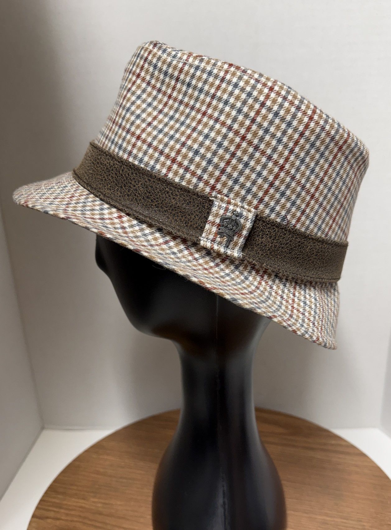 Other Christy’s Crown Vtg Checkered Crease Top Fedora Hat 7-7 1/8) Size ONE SIZE - 2 Thumbnail