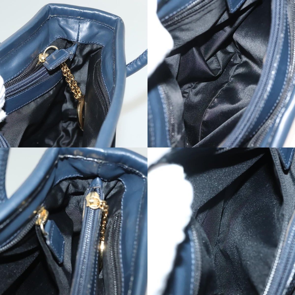 Celine CELINE Hand Bag Nylon Navy Gold Size ONE SIZE - 12 Thumbnail