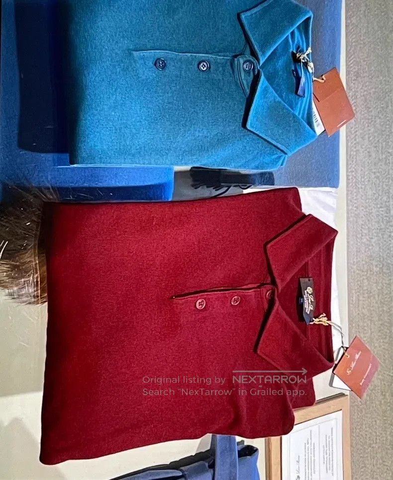 Loro Piana Loro Piana Baby Cashmere Long Sleeve Polo Shirt, Knitwear Size US XL / EU 56 / 4 - 4 Thumbnail