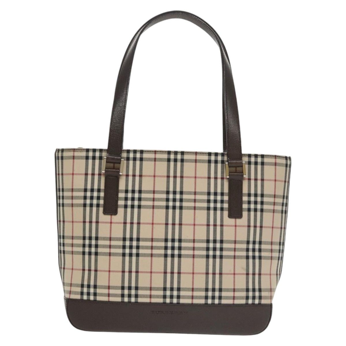 Burberry Nova Check Beige Canvas Handbag (Pre-Owned) Size ONE SIZE - 1 Thumbnail