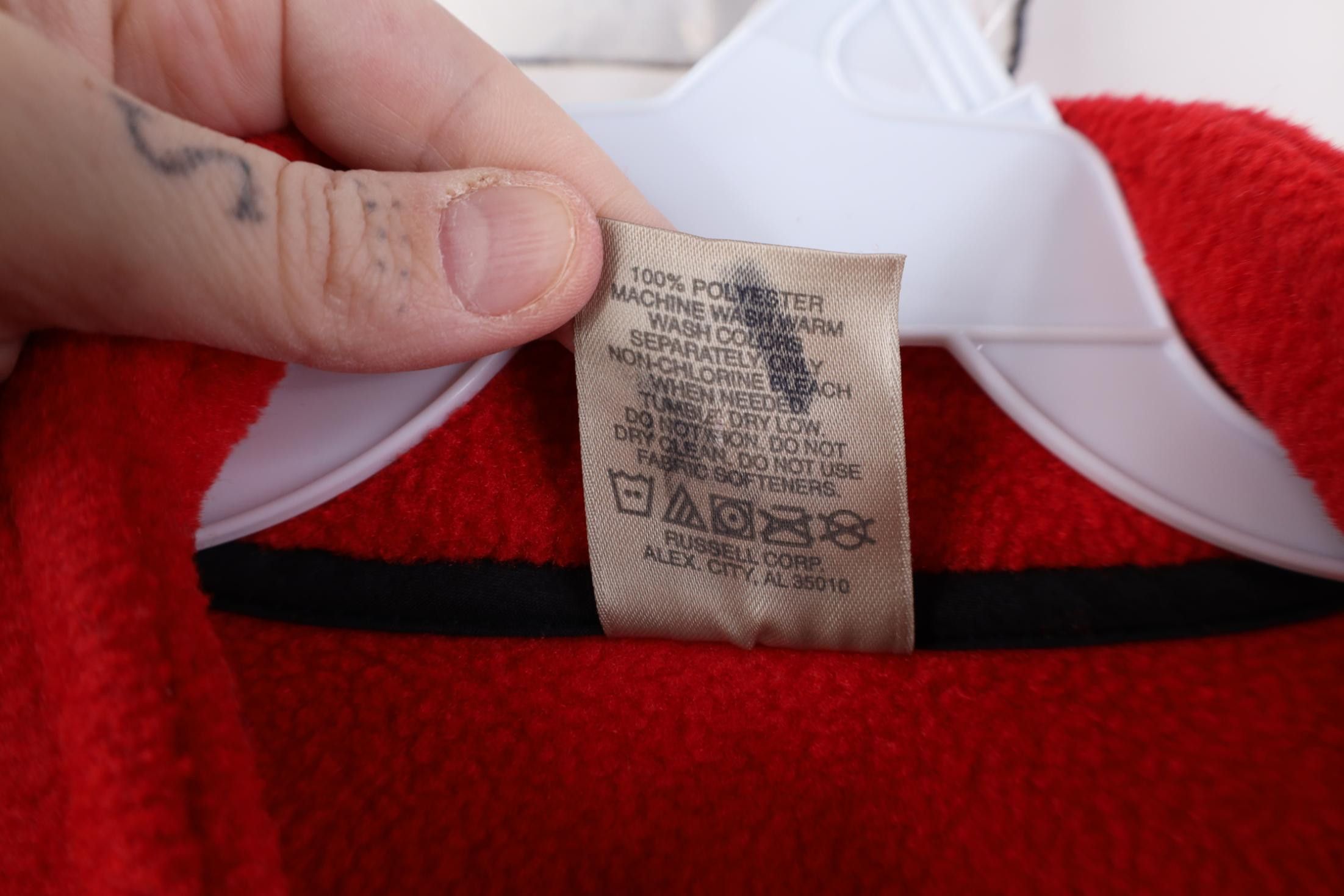 Russell Athletic Vintage 90s Russell Athletic Button Fleece Sweater Red USA Size US L / EU 52-54 / 3 - 7 Thumbnail