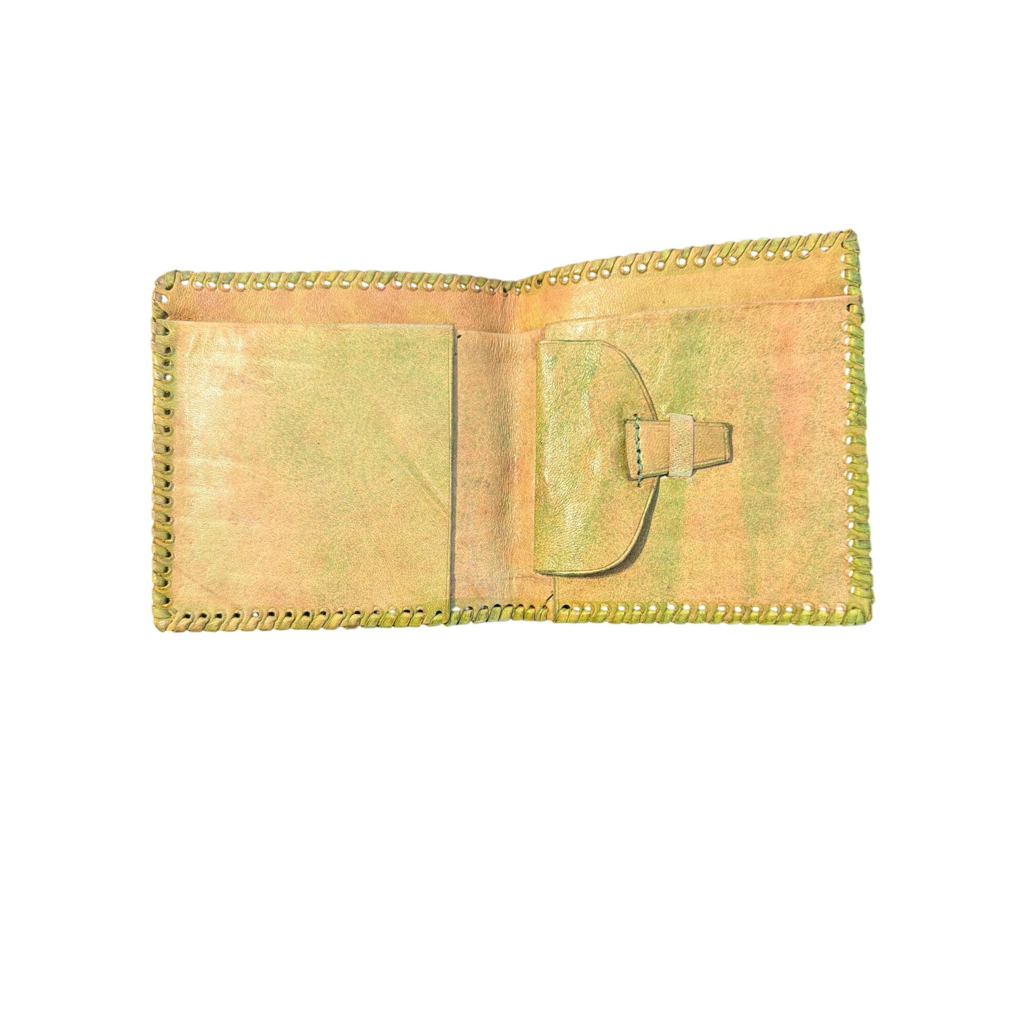 Other Vintage Hand Tooled 3 Piece Set Leather Clutch Wallet Coin P Size ONE SIZE - 6 Thumbnail