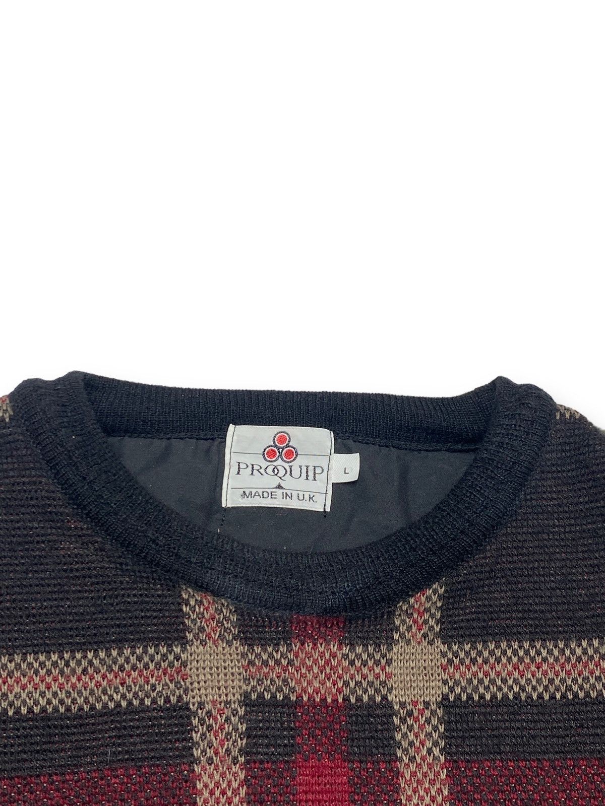 Vintage 90s Vintage PROQUIP Heavy Red Checked Sweatshirt Size US XL / EU 56 / 4 - 4 Thumbnail