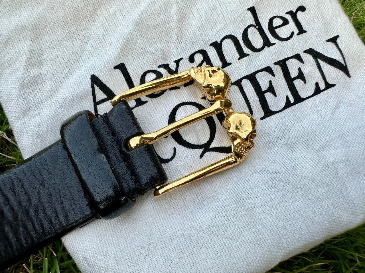 Alexander McQueen Authentic Alexander McQueen Skull Buckle Leather Belt Size ONE SIZE - 5 Thumbnail