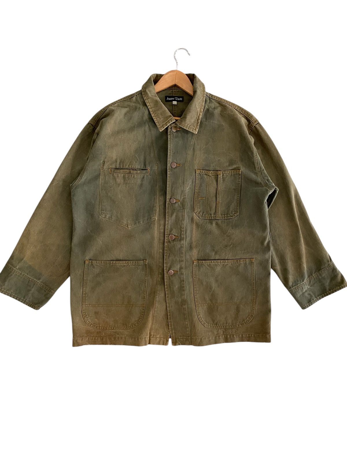 If Six Was Nine × Japanese Brand DOPE🔥Vtg 70s PUNe 🇯🇵 Made Denim 4 Pockets Chore Jacket Size US XL / EU 56 / 4 - 1 Thumbnail