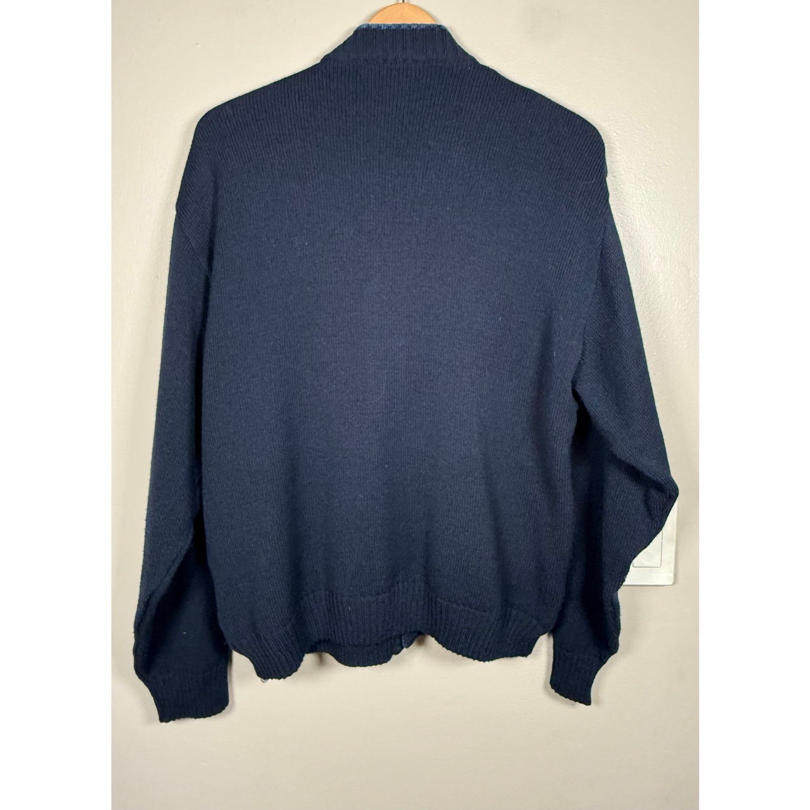 Designer Vintage Giuly & Paul Suede & Merino Cardigan-Italy size 46/M Size US M / EU 48-50 / 2 - 2 Thumbnail
