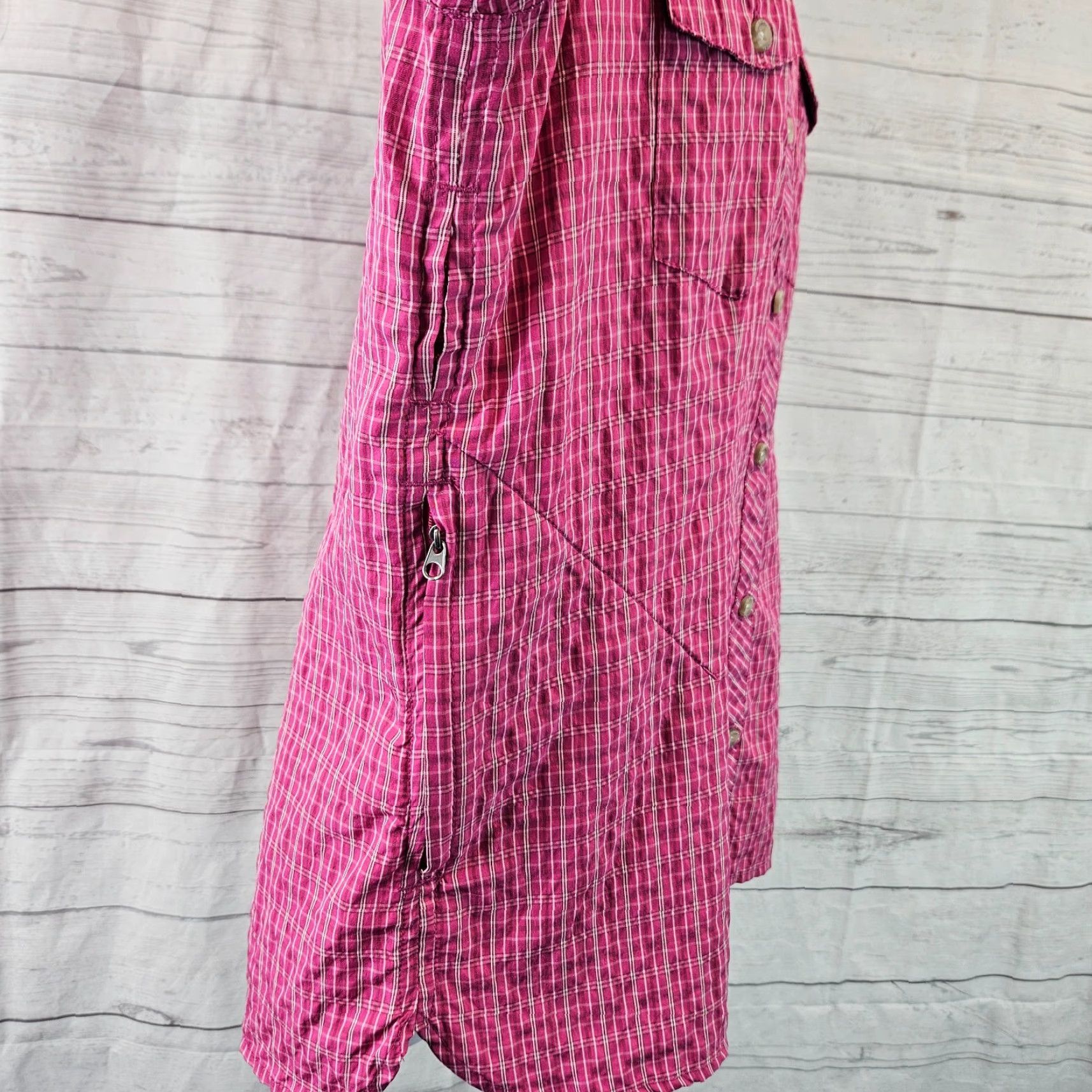 Eddie Bauer VINTAGE Eddie Bauer Travex Womens Button Front Top Sz Medium Pink Pockets Vented Size M / US 6-8 / IT 42-44 - 4 Thumbnail