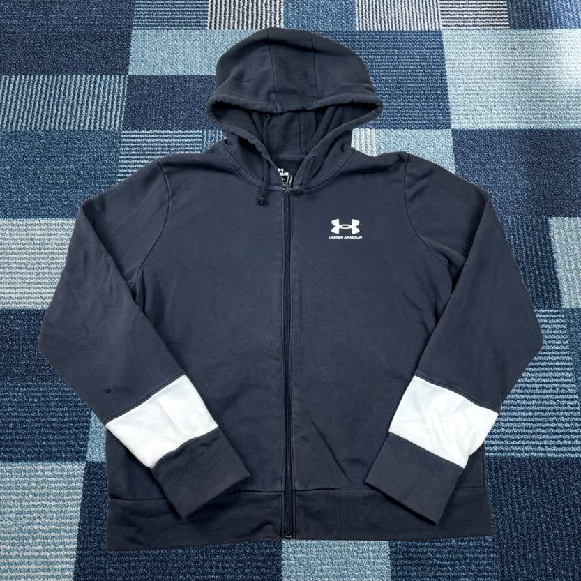 Under Armour Under Armour Hoodie Mens M Black Full Zip Terry Sweatshirt Gym & Training Pullover Hooded Regular Fit Sweatshirt Size US M / EU 48-50 / 2 - 1 Thumbnail