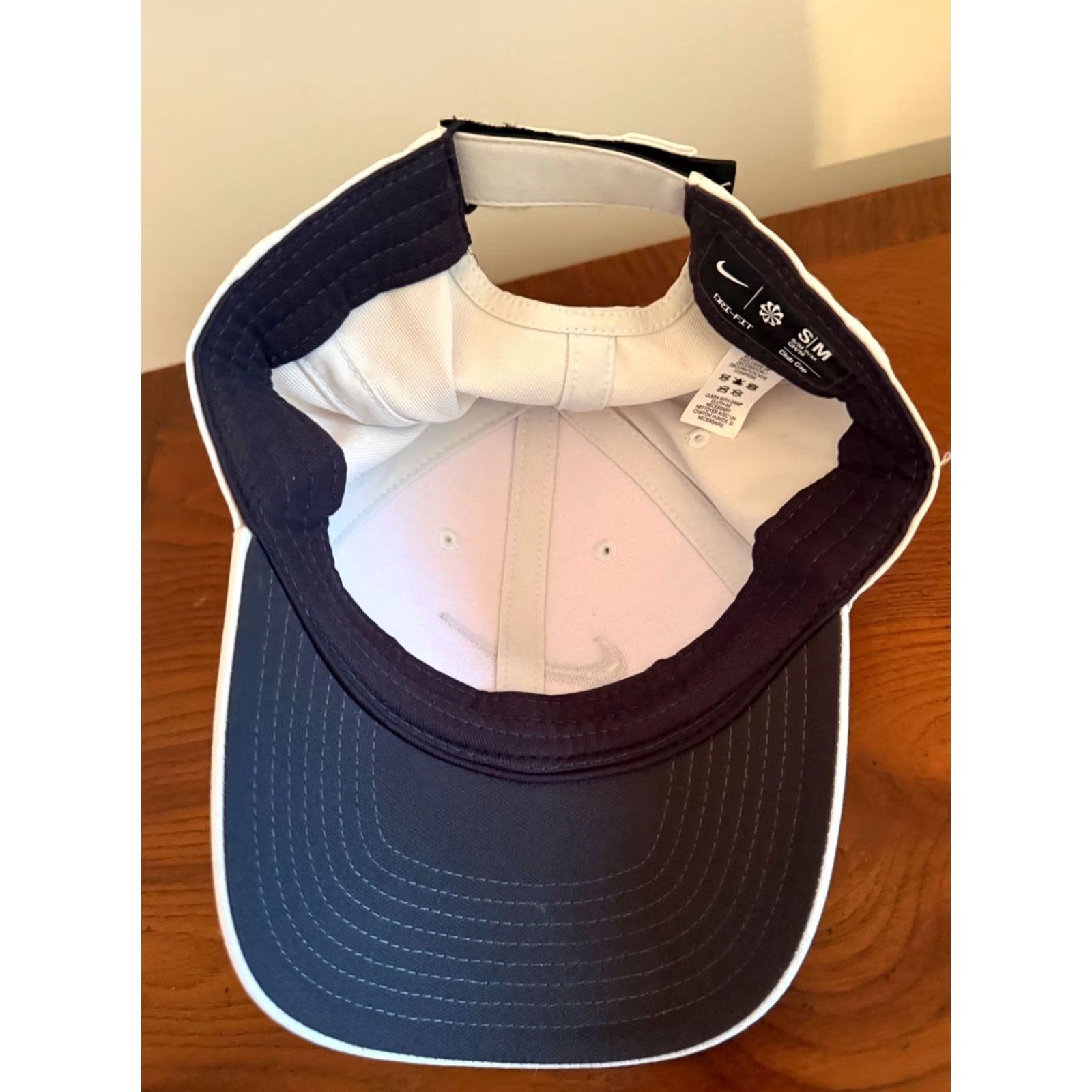 Nike Nike Hat Cap Strap Back S/M White Club Cap Swoosh Athletic Mens Polyester Golf Size ONE SIZE - 5 Thumbnail