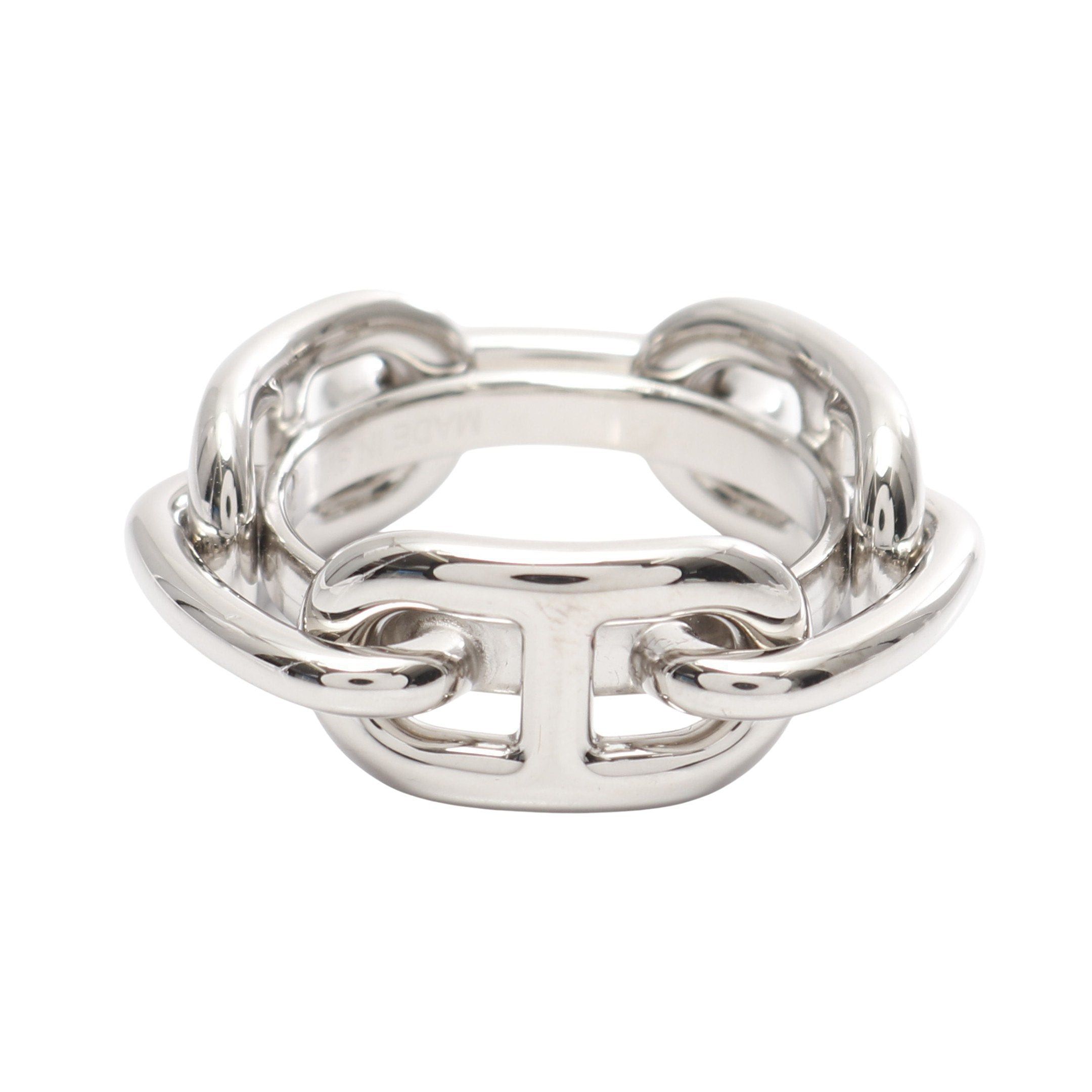 Hermes Hermes Chaîne Scarf Ring Silver Size ONE SIZE - 1 Thumbnail