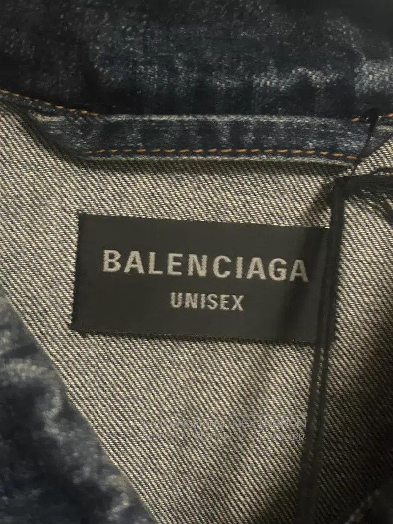Balenciaga Balenciaga Rinse washed denim tape jacket blue Size US S / EU 44-46 / 1 - 3 Thumbnail