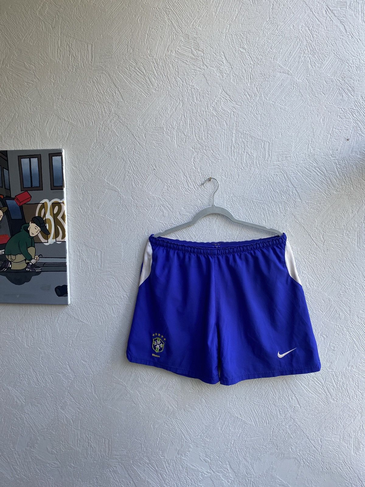 Vintage Vintage Nike Brazil Football Shorts Soccer National Size US 38 / EU 54 - 1 Thumbnail