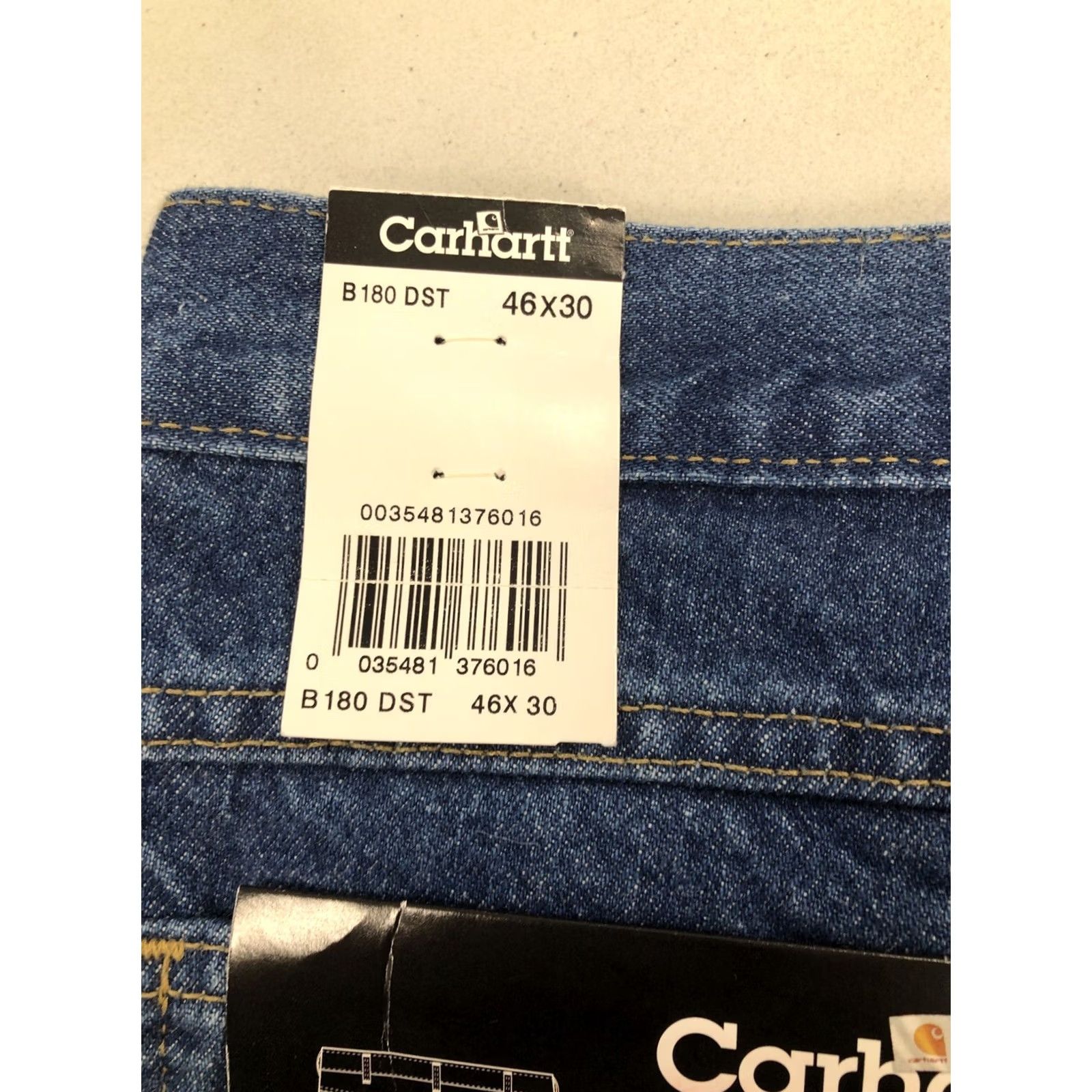 Carhartt Carhartt Jeans 46x30 Denim Straight Leg 5-Pocket Zipper Fly NWT DST B180 DST Big & Tall Mens Blue Denim Jeans Size US 30 / EU 46 - 2 Thumbnail
