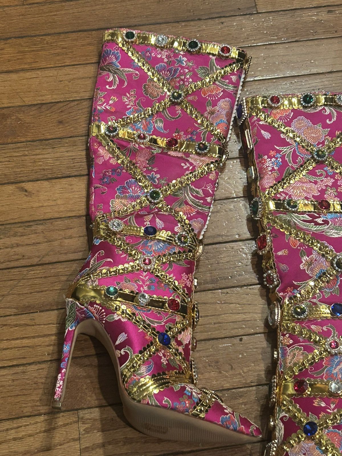 Azalea Wang Azalea wang Confident Pink Embellished Size US 7.5 / IT 37.5 - 5 Thumbnail
