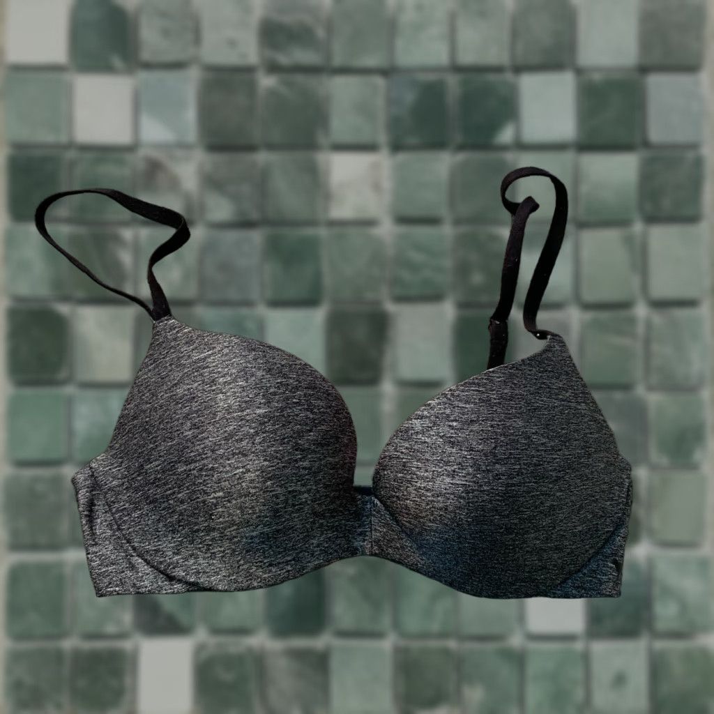 Victoria's Secret Victoria's Secret Padded Bra 32C Gray Women Push Up Bra Split Strap Back Closure Adjustable Still Fits Regular Size Size ONE SIZE - 1 Thumbnail