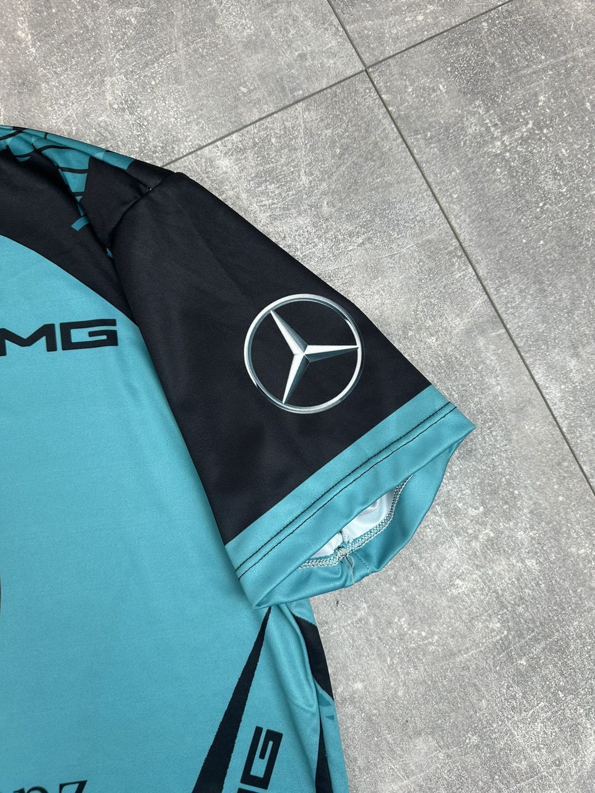 Mercedes-Benz Mercedes-Benz Pertonas Amg Racing Overprint Logo T-Shit Size US XXL / EU 58 / 5 - 7 Thumbnail