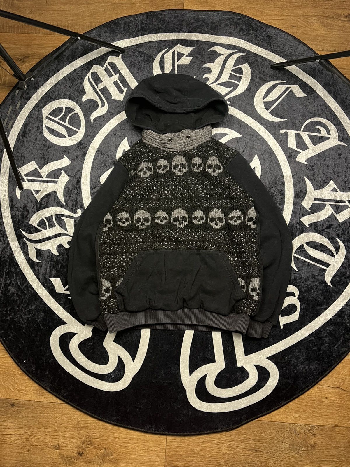 If Six Was Nine Rock Rebel LGB IfSixWasNine Hoodie Knit Sweater SkulL Size US L / EU 52-54 / 3 - 3 Thumbnail
