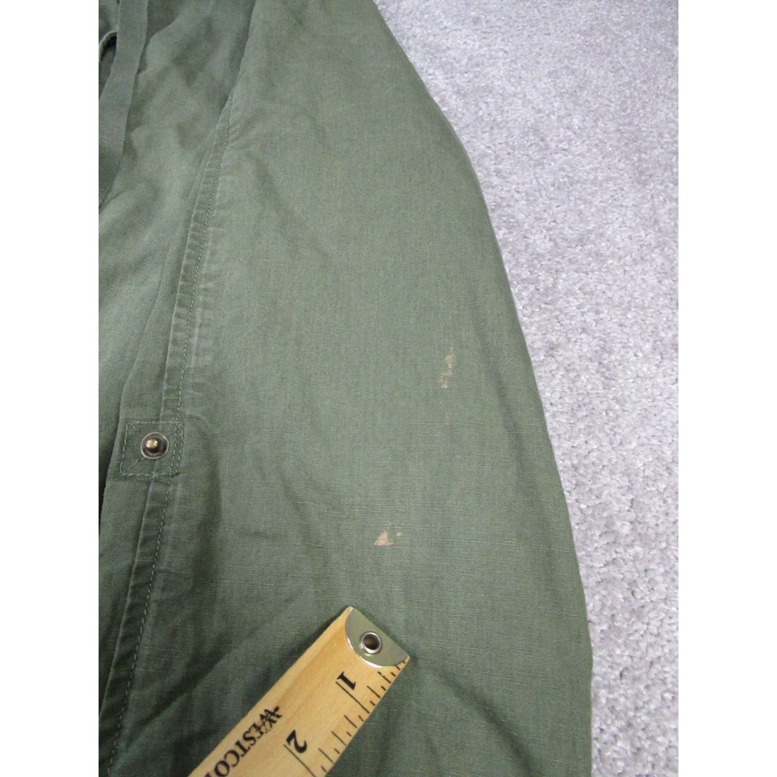 Cotton On VINTAGE Cotton Womens Parka Jacket Long Sleeve Solid Green Medium Canvas 90s Womens Size L / US 10 / IT 46 - 5 Thumbnail