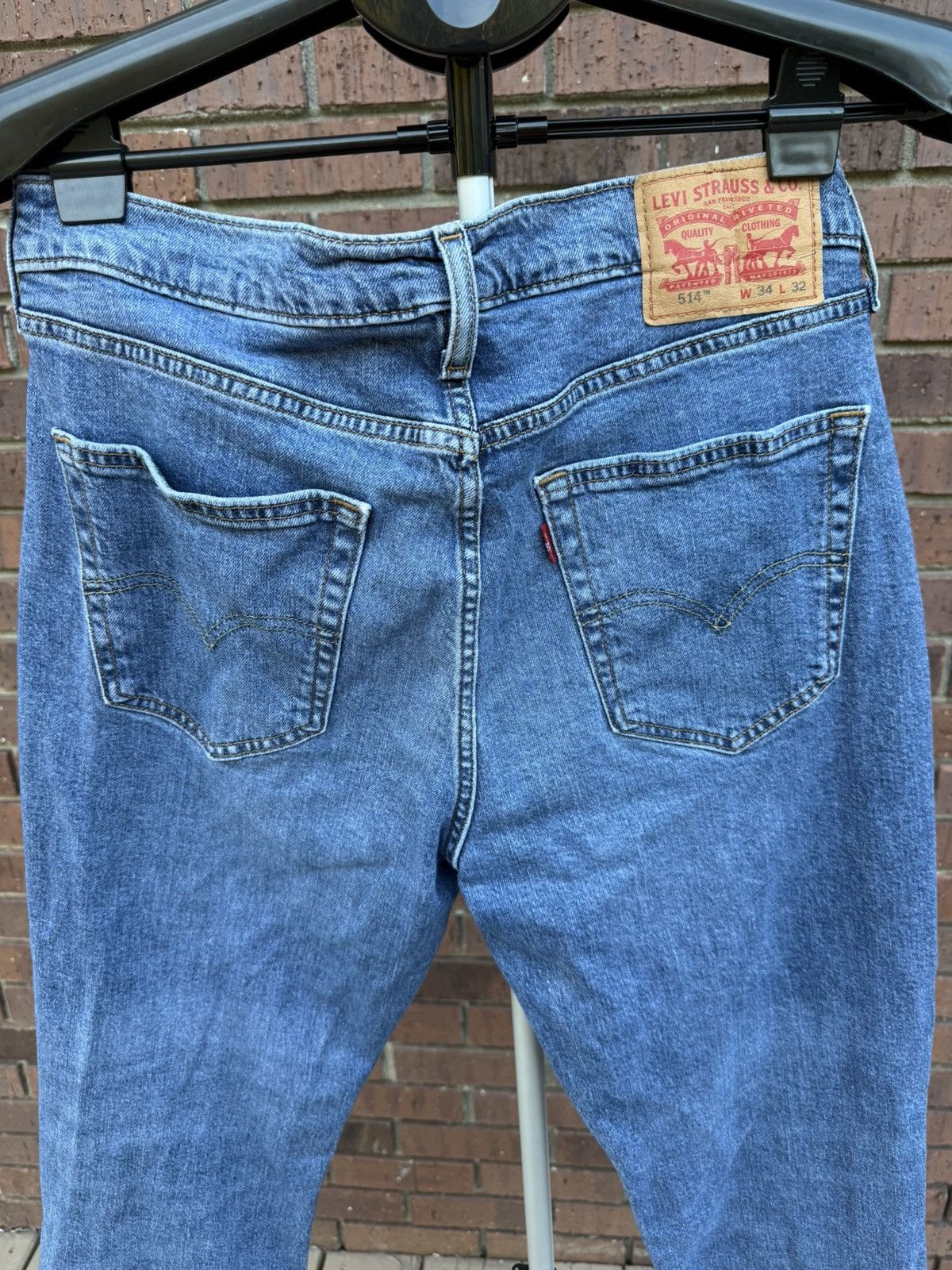 Levi's Levi Strauss 514 Levi's Denim Blue Jeans Straight Fit Size US 34 / EU 50 - 2 Thumbnail